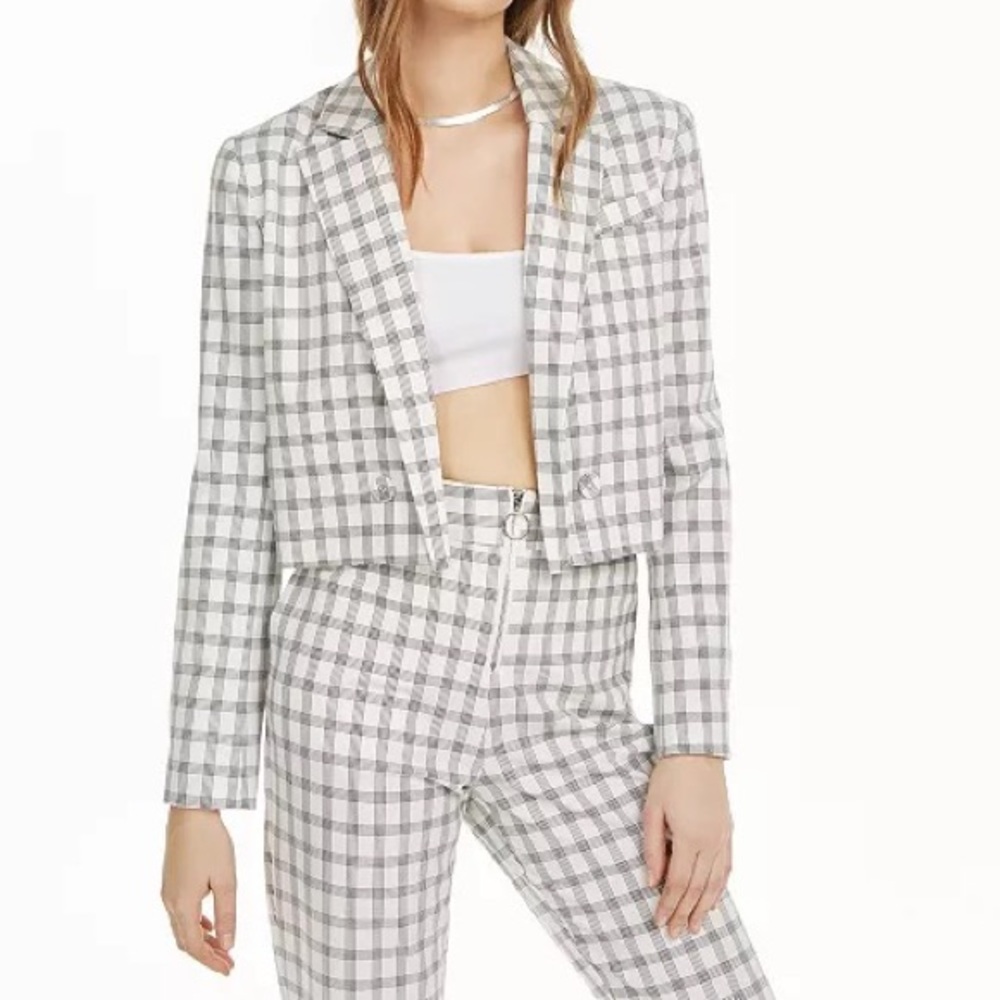 Plaid Cropped Jacket